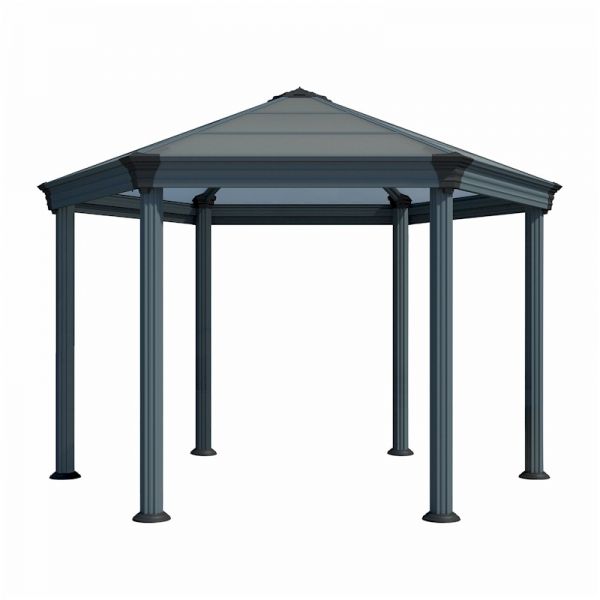 Palram - Canopia Roma Hexagonal Garden Gazebo Grey