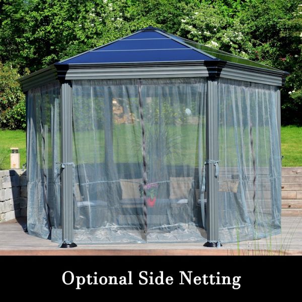 Palram - Canopia Roma Hexagonal Garden Gazebo Grey