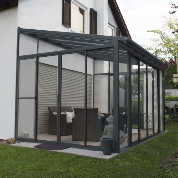 Palram - Canopia Sanremo Veranda Grey Clear 3m x 4.25m