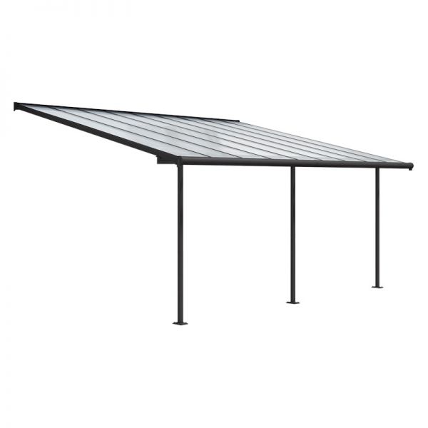 Palram - Canopia Sierra Patio Cover 3m x 5.46m Grey Clear