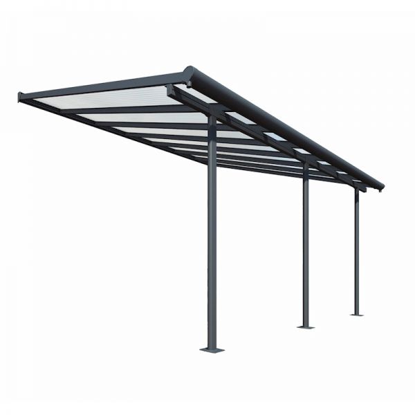 Palram - Canopia Sierra Patio Cover 3m x 7.30m Grey Clear