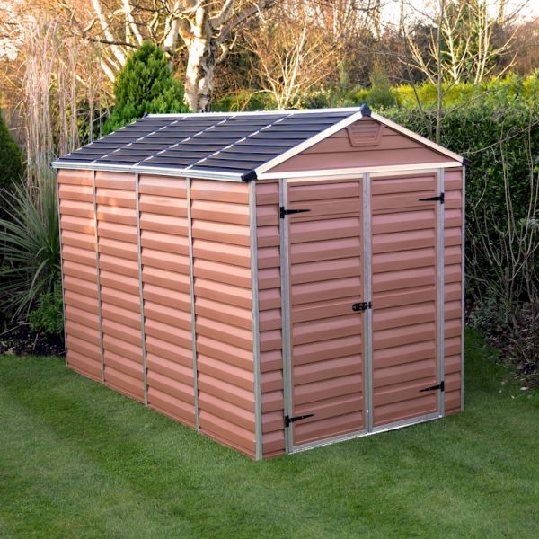 Palram - Canopia Skylight Amber Plastic Shed 6x10