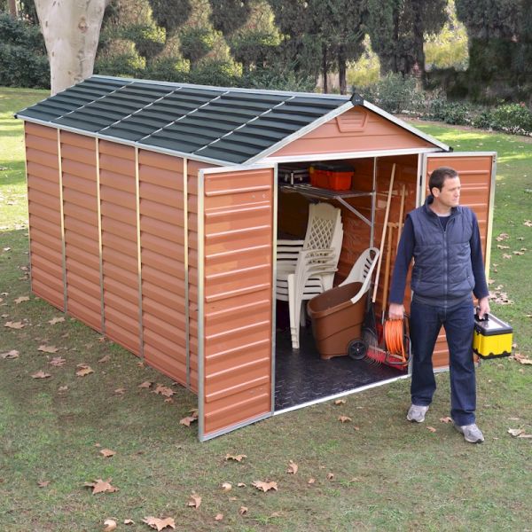 Palram - Canopia Skylight Amber Plastic Shed 6x12