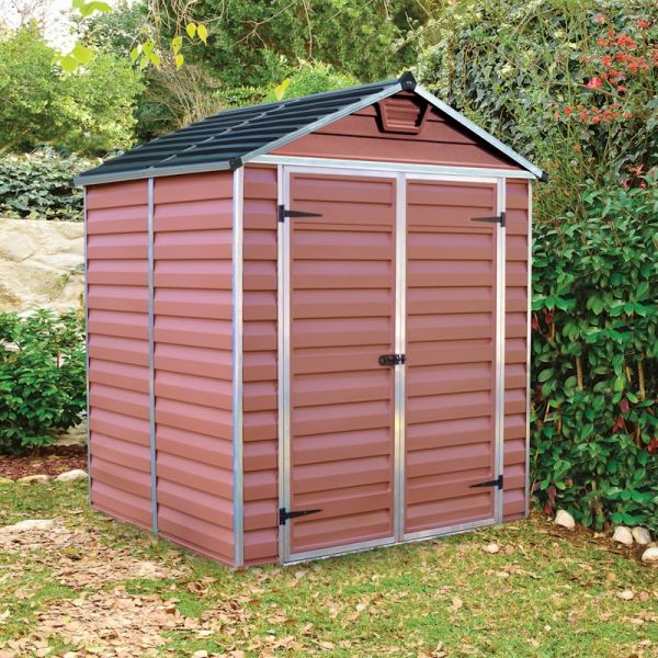 Palram - Canopia Skylight Amber Plastic Shed 6x5