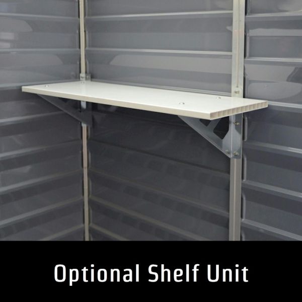 Palram - Canopia Skylight Dark Grey Plastic Shed 4x6