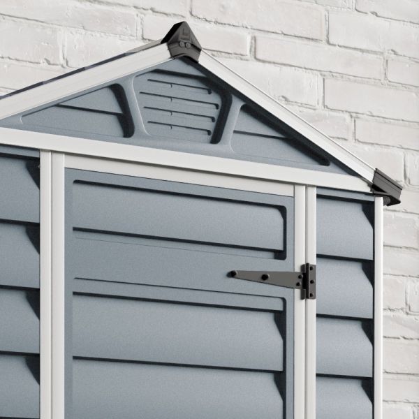 Palram - Canopia Skylight Dark Grey Plastic Shed 4x6