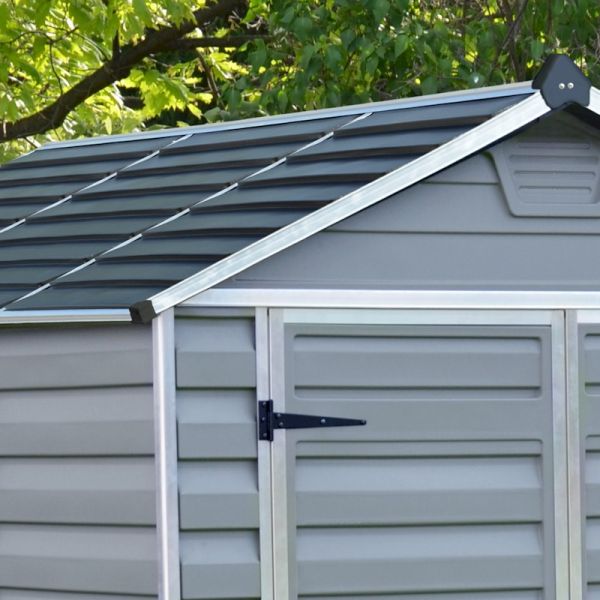 Palram - Canopia Skylight Dark Grey Plastic Shed 6x10