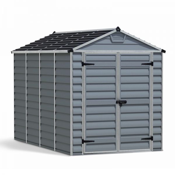 Palram - Canopia Skylight Dark Grey Plastic Shed 6x10