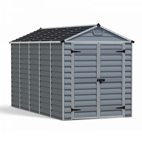 Palram - Canopia Skylight Dark Grey Plastic Shed 6x12