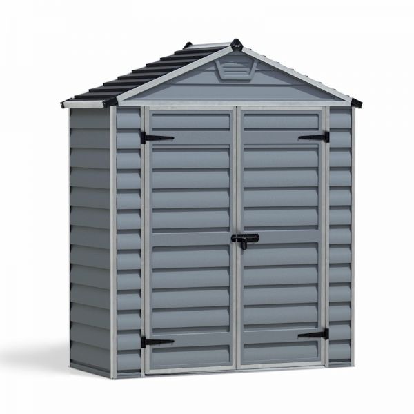 Palram - Canopia Skylight Dark Grey Plastic Shed 6x3