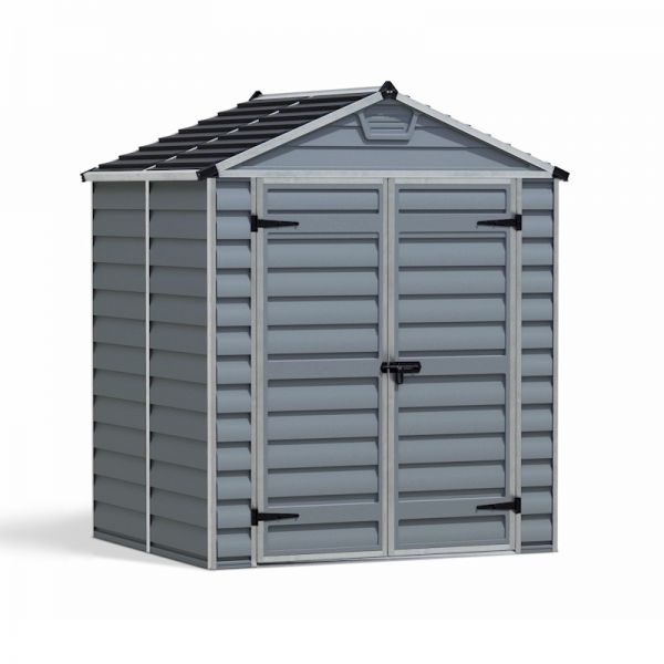 Palram - Canopia Skylight Dark Grey Plastic Shed 6x5