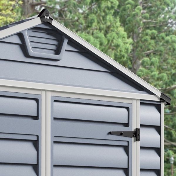 Palram - Canopia Skylight Dark Grey Plastic Shed 6x8