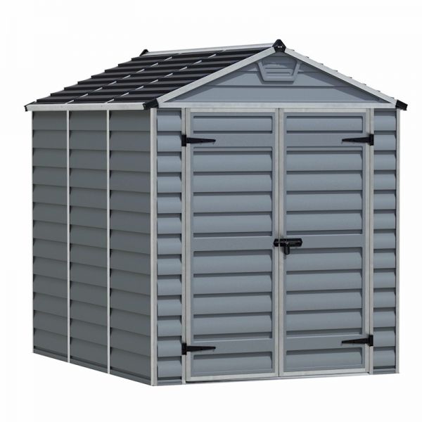 Palram - Canopia Skylight Dark Grey Plastic Shed 6x8