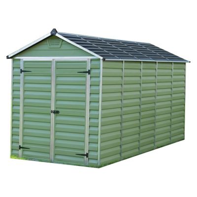 Palram SkyLight Green Plastic Shed 12x6 - One Garden