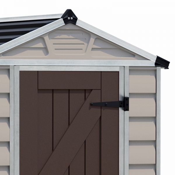 Palram - Canopia Skylight Tan Plastic Shed 4x6