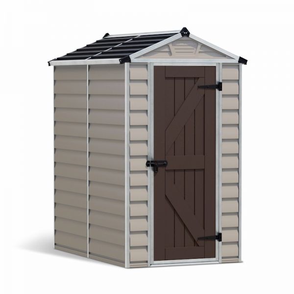 Palram - Canopia Skylight Tan Plastic Shed 4x6