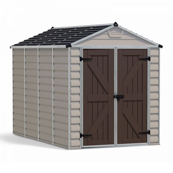 Palram - Canopia Skylight Tan Plastic Shed 6x10