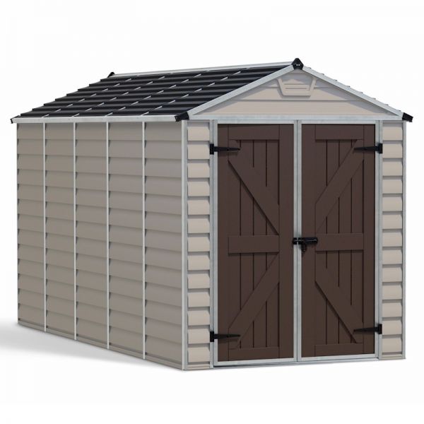 Palram - Canopia Skylight Tan Plastic Shed 6x12