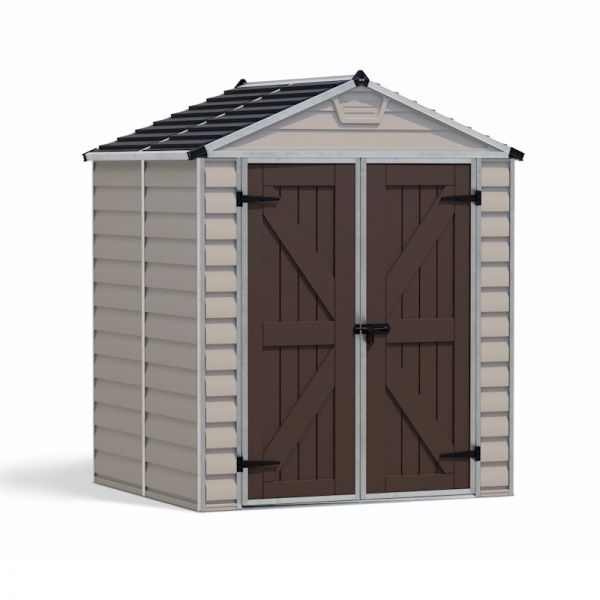 Palram - Canopia Skylight Tan Plastic Shed 6x5