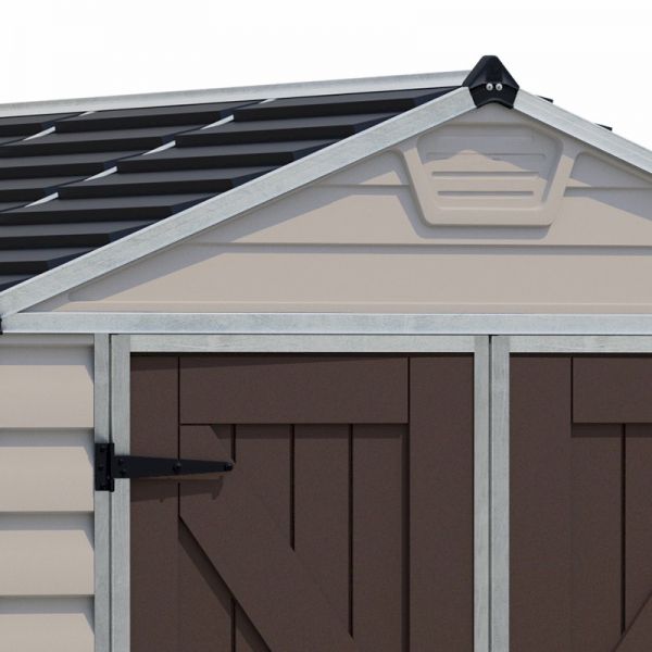 Palram - Canopia Skylight Tan Plastic Shed 6x8