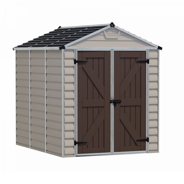 Palram - Canopia Skylight Tan Plastic Shed 6x8