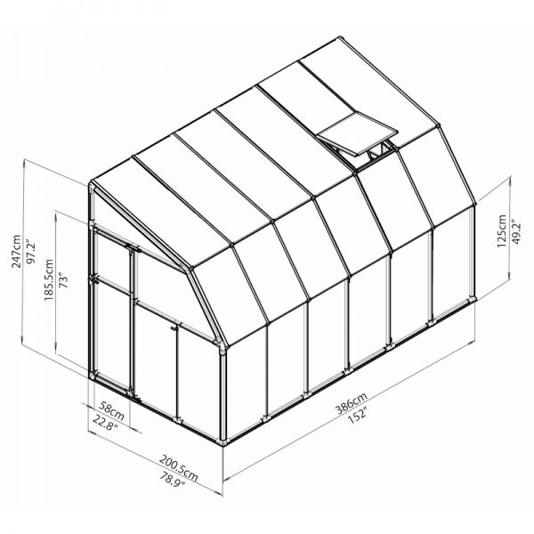 Palram - Canopia Sun Room Clear 6x12