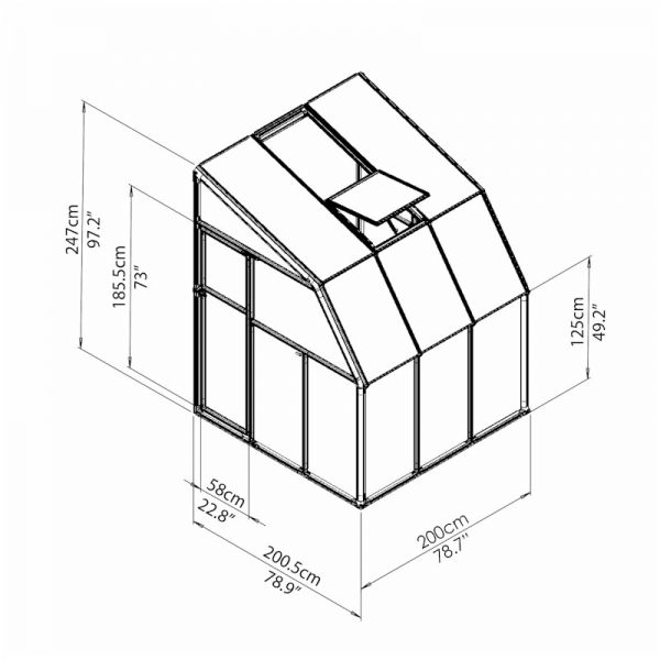 Palram - Canopia Sun Room Clear 6x6