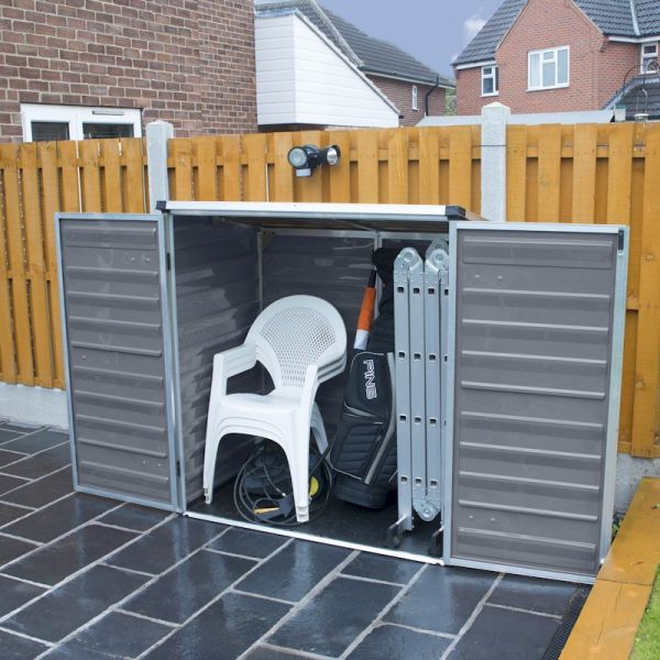 Palram - Canopia Voyager Dark Grey Plastic Shed