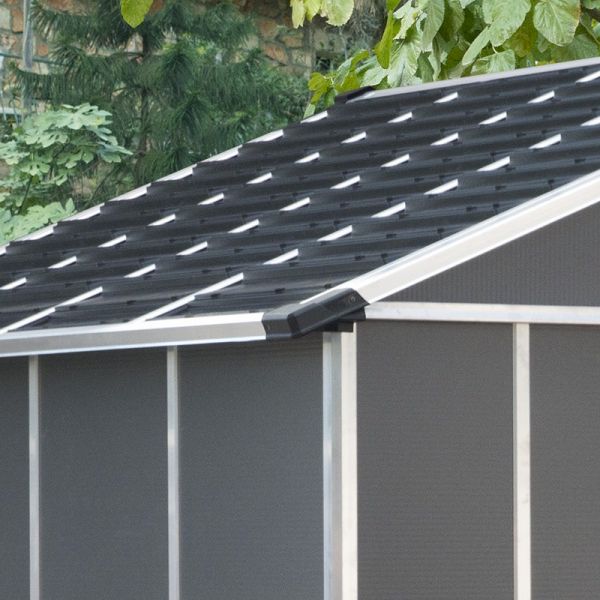 Palram - Canopia Yukon 11x13.1 Dark Grey Plastic Shed