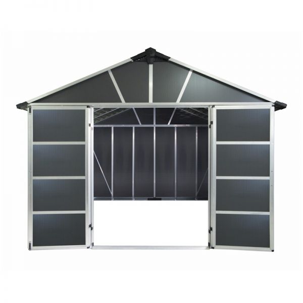 Palram - Canopia Yukon 11x13.1 Dark Grey Plastic Shed