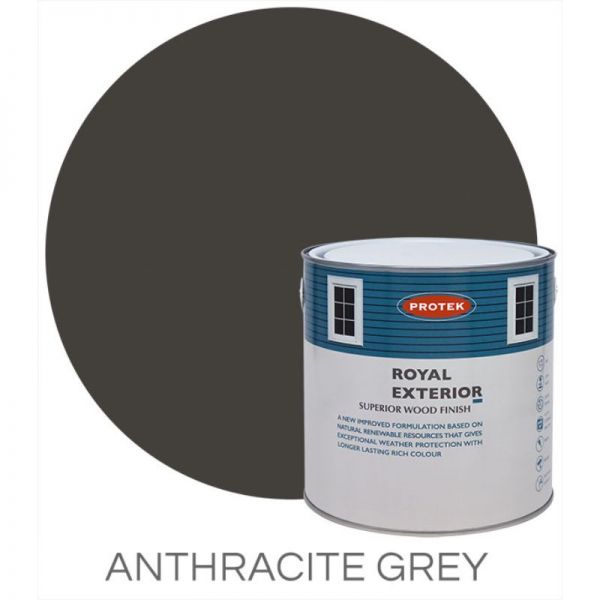 Protek Royal Exterior Wood Stain - Anthracite Grey 1 Litre