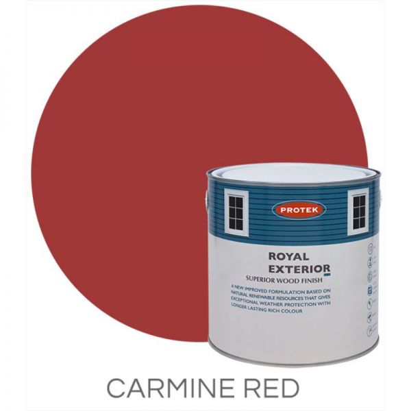 Protek Royal Exterior Wood Stain - Carmine Red 1 Litre