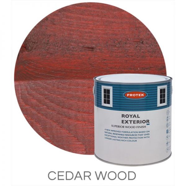 Protek Royal Exterior Wood Stain - Cedar Wood 5 Litre