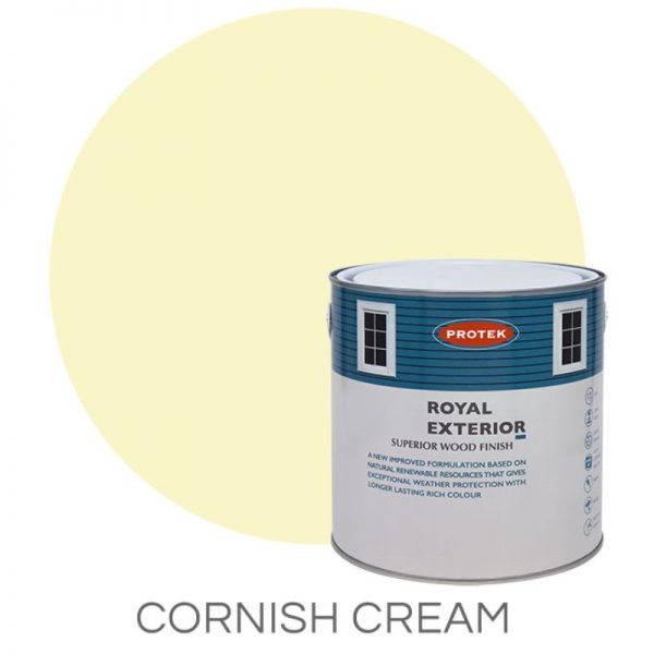 Protek Royal Exterior Wood Stain - Cornish Cream 1 Litre