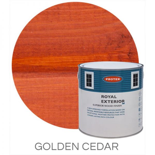 Protek Royal Exterior Wood Stain - Golden Cedar 2.5 Litre