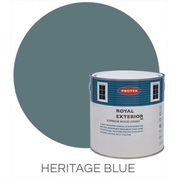 Protek Royal Exterior Wood Stain - Heritage Blue 2.5 Litre
