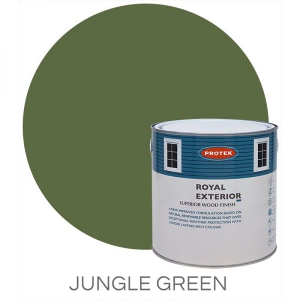 Protek Royal Exterior Wood Stain - Jungle Green 2.5 Litre