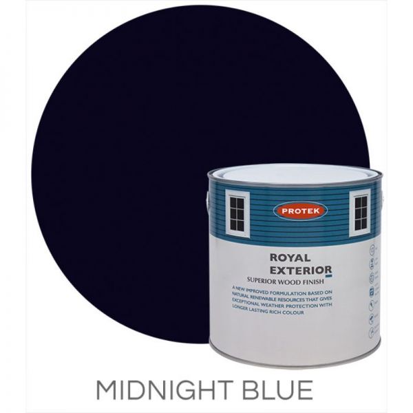 Protek Royal Exterior Wood Stain Midnight Blue 1 Litre One Garden