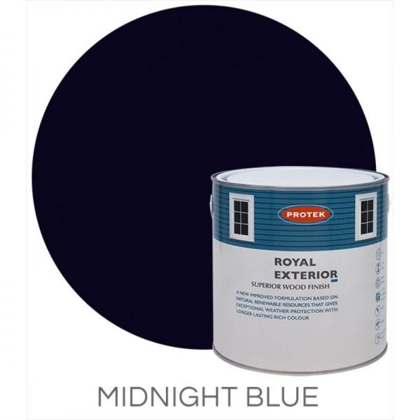 Protek Royal Exterior Wood Stain - Midnight Blue 2.5 Litre