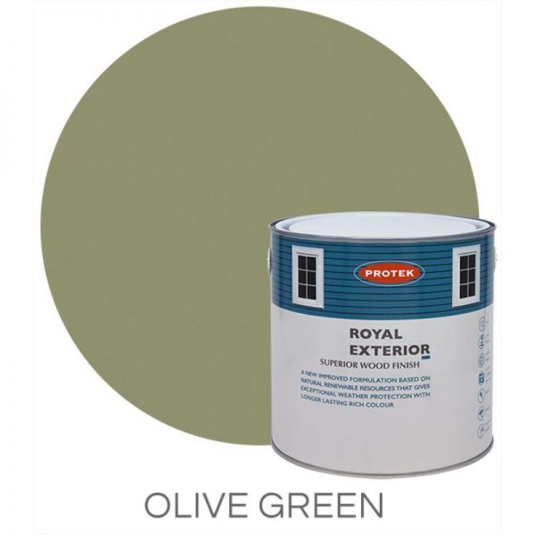 Protek Royal Exterior Wood Stain - Olive Green 2.5 Litre