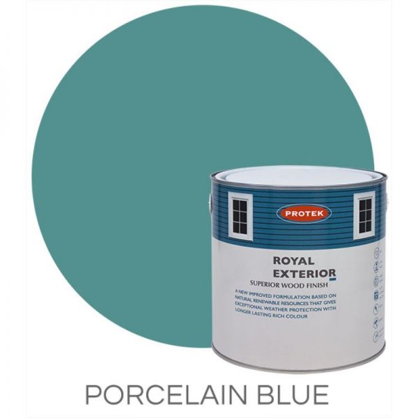 Protek Royal Exterior Wood Stain - Porcelain Blue 1 Litre