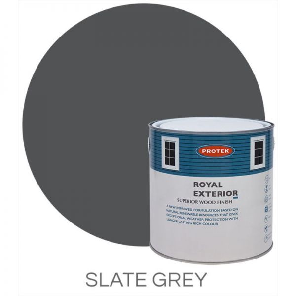 Protek Royal Exterior Wood Stain Slate Grey 1 Litre One Garden