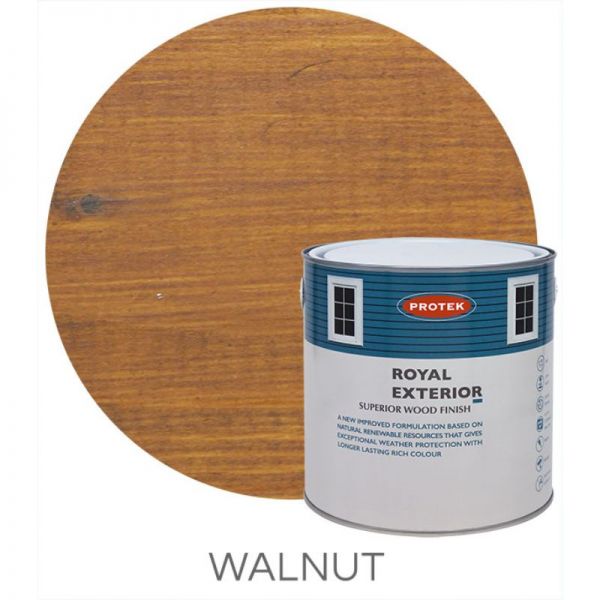 Protek Royal Exterior Wood Stain - Walnut 1 Litre