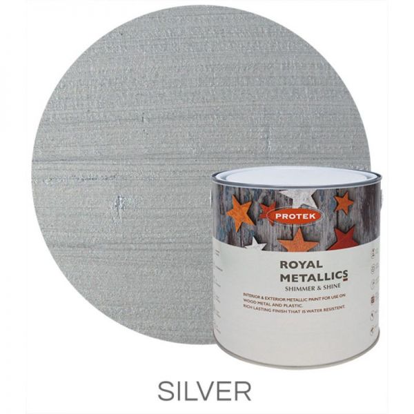 Protek Royal Metallics Paint - Silver 1 Litre