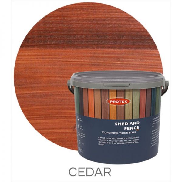 Protek Shed and Fence Stain - Cedar 5 Litre