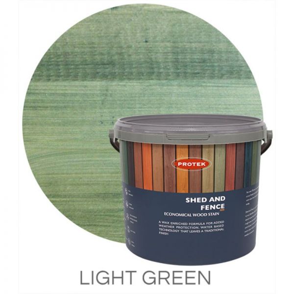 Protek Shed and Fence Stain - Light Green 25 Litre
