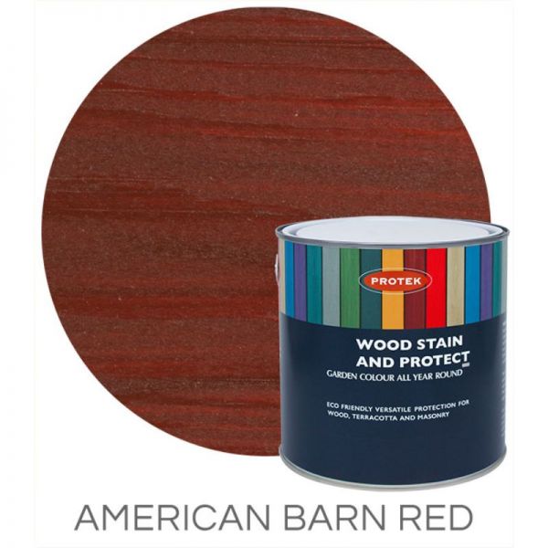 Protek Wood Stain & Protector - American Barn Red 1 Litre