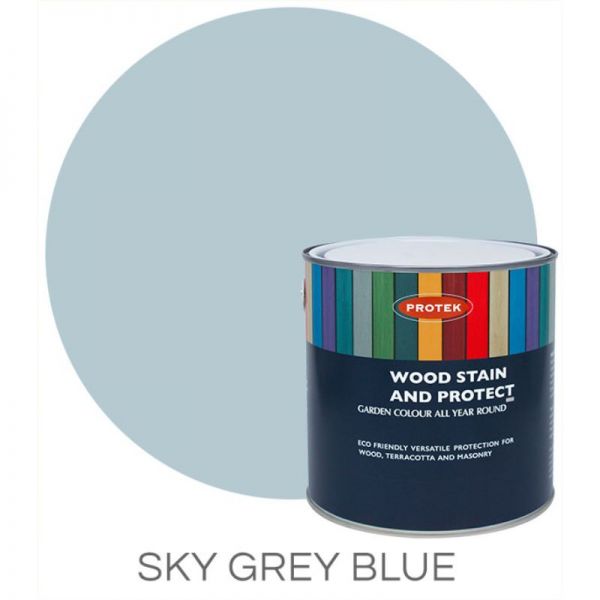 Protek Wood Stain & Protector - Sky Grey Blue 1 Litre