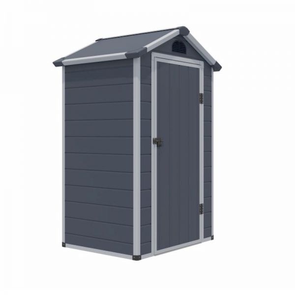 Rowlinson Airevale 4x3 Apex Plastic Shed - Dark Grey