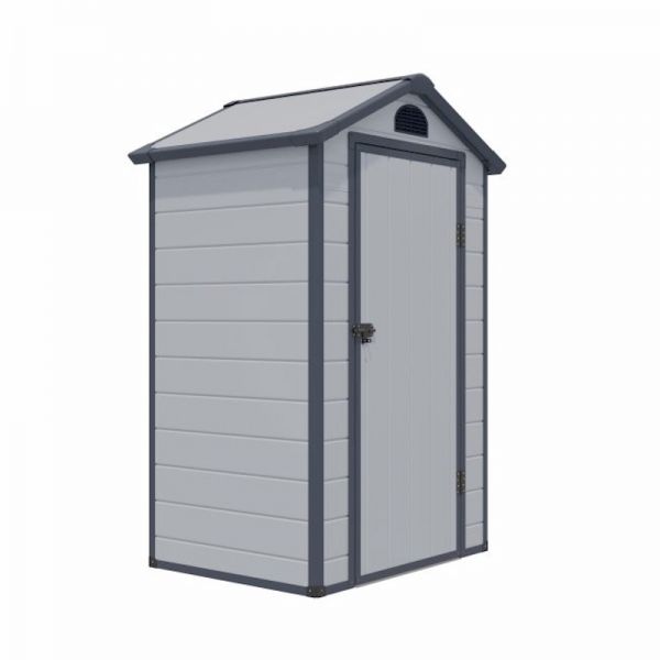 Rowlinson Airevale 4x3 Apex Plastic Shed - Light Grey